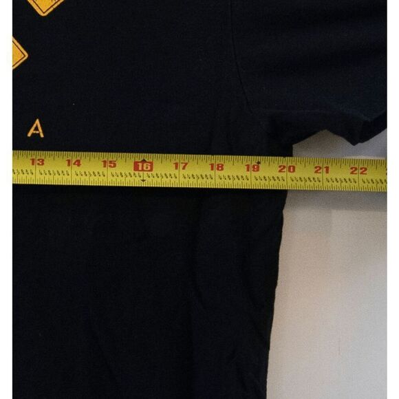 Aussie Tee Crossing Symbols Australia Black T-Shirt Size L - Picture 4 of 5